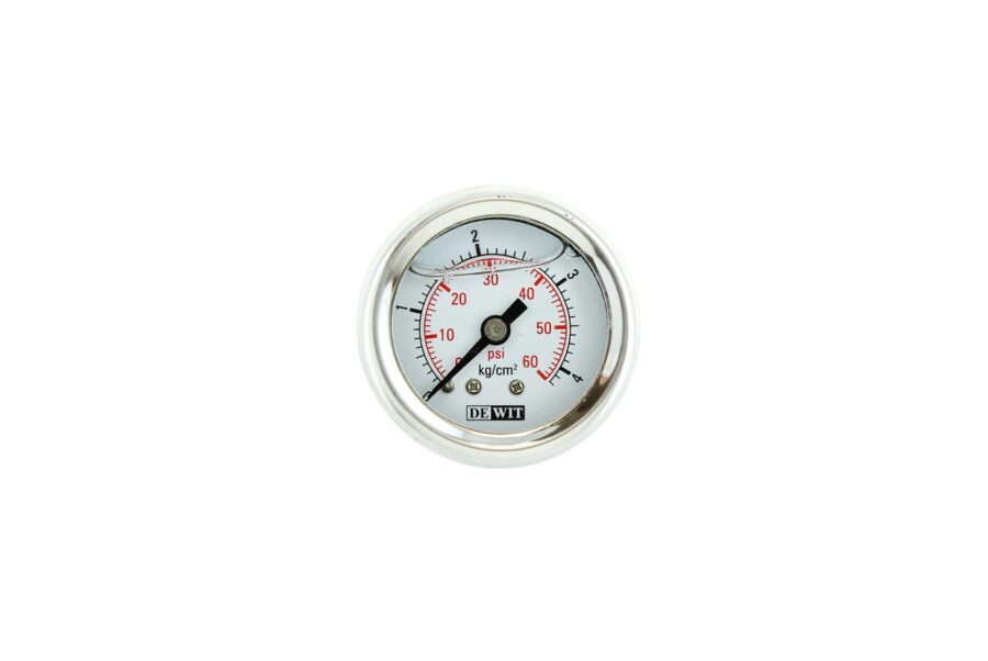 Manómetro Dewit 915 V Bourdon de Acero Inoxidable Posterior